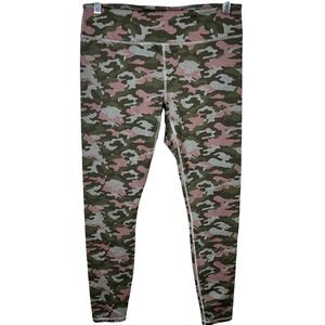 Fabletics Leggings Camo Print Pink Green Gray Athleisure Women's‎ M Yoga Pants